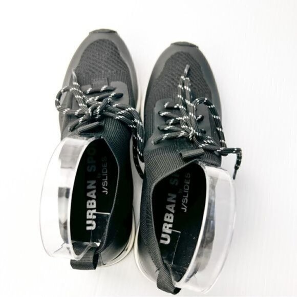 J Slide OPAL Womens 7 Black Knit Lace Up Sneaker - Picture 6 of 12